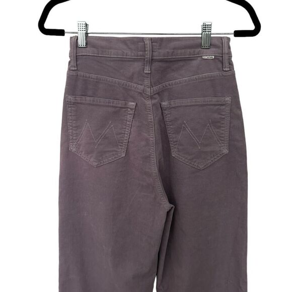Mother Lavender High Waisted Tunnel Vision Sneak Corduroy Jeans Size 24 Straight - Picture 8 of 14